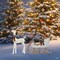 Holiday LED Reindeer with Sleigh Outdoor Christmas Yard Ornament Lightweight & Durable 75.8 × 56.8 × 23 cm
